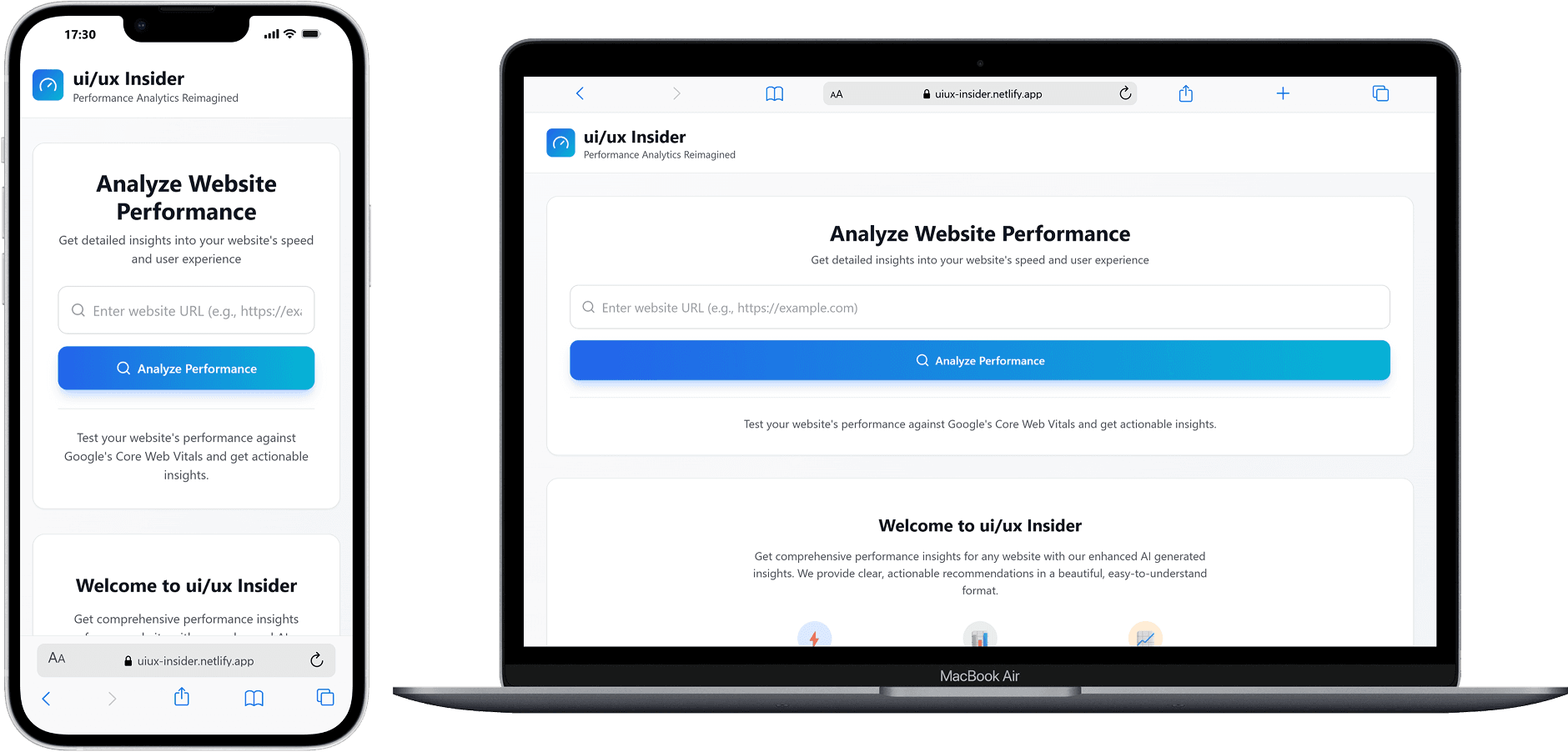 ui/ux Insider - Performance Analytics