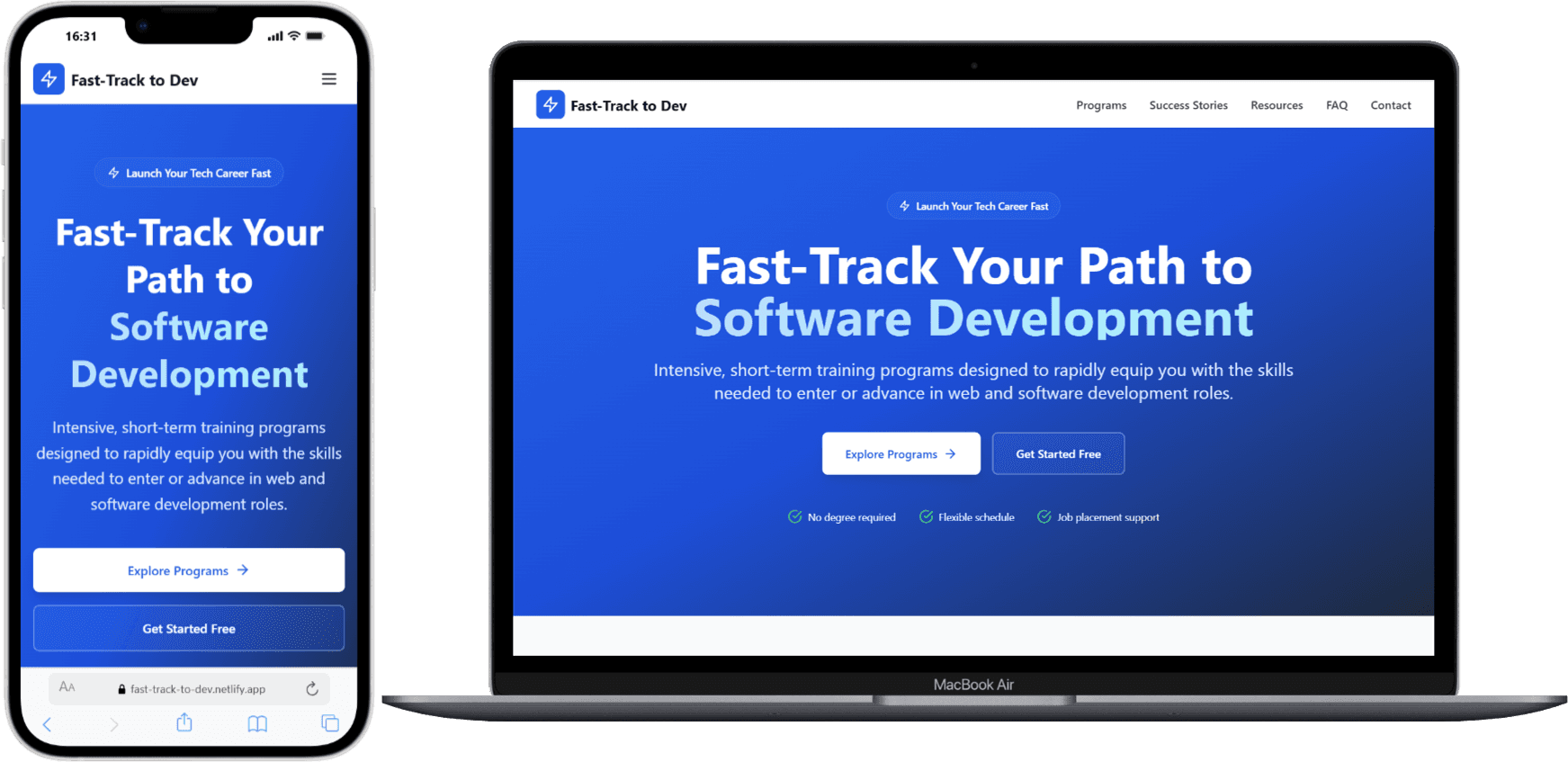 Fast-Track to Dev - Tech Career Training